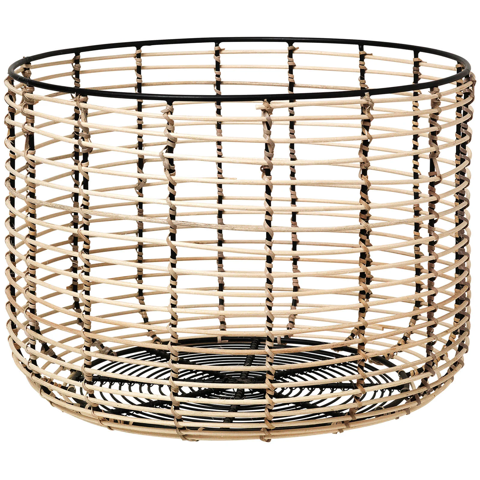 Broste Copenhagen Iron & Cane Basket - Large Image 1