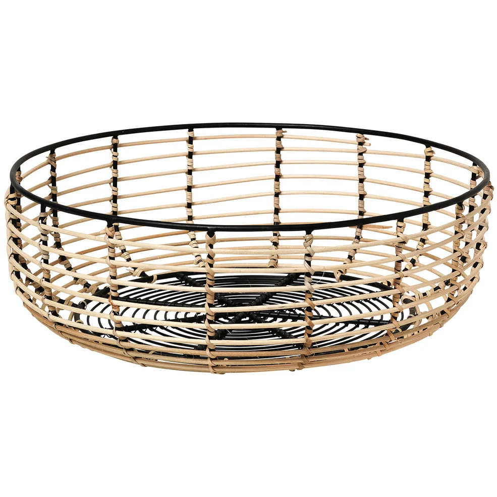 Broste Copenhagen Iron & Cane Basket - Medium Image 1