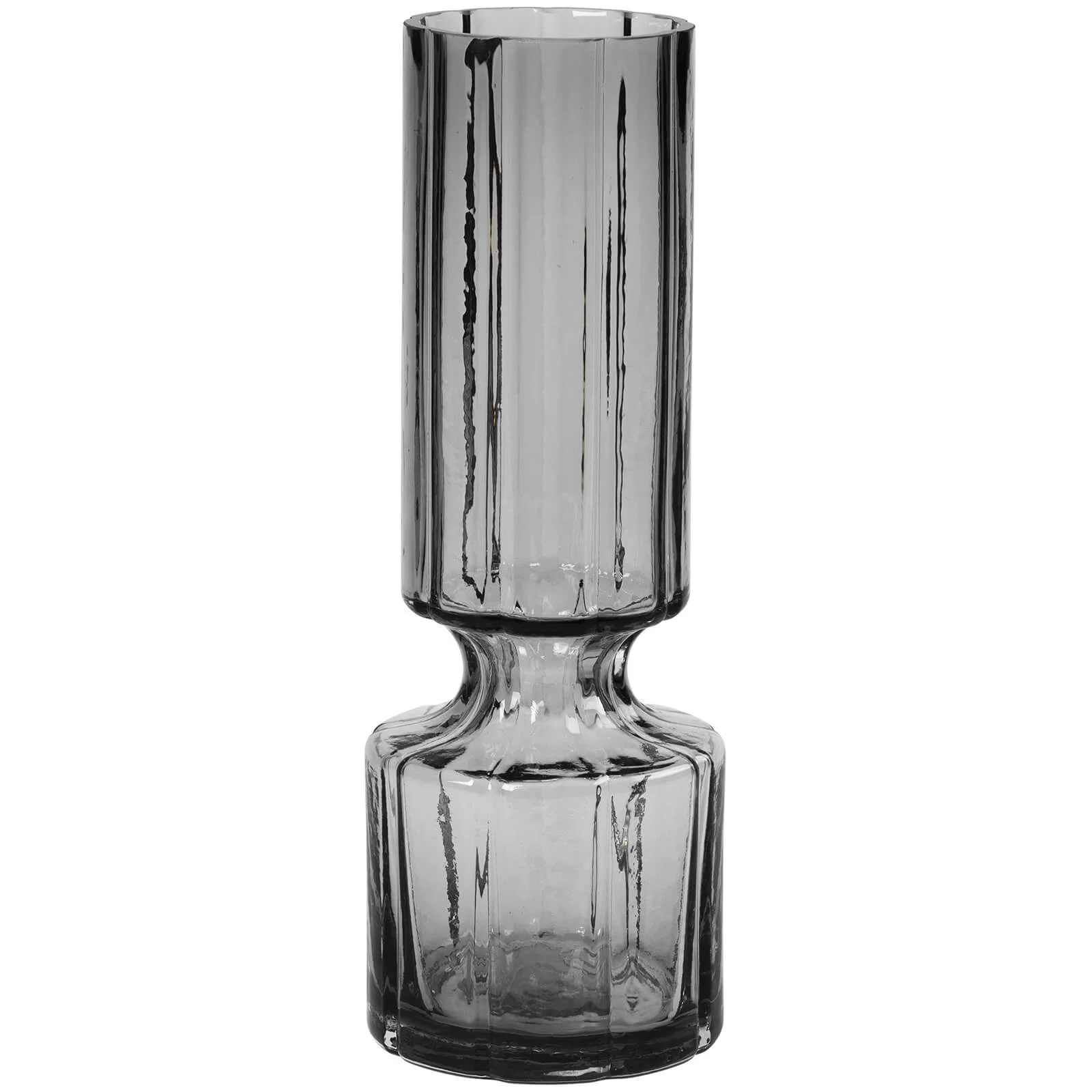Broste Copenhagen Hyacinth Glass Vase - Medium - Smoked Pearl Image 1