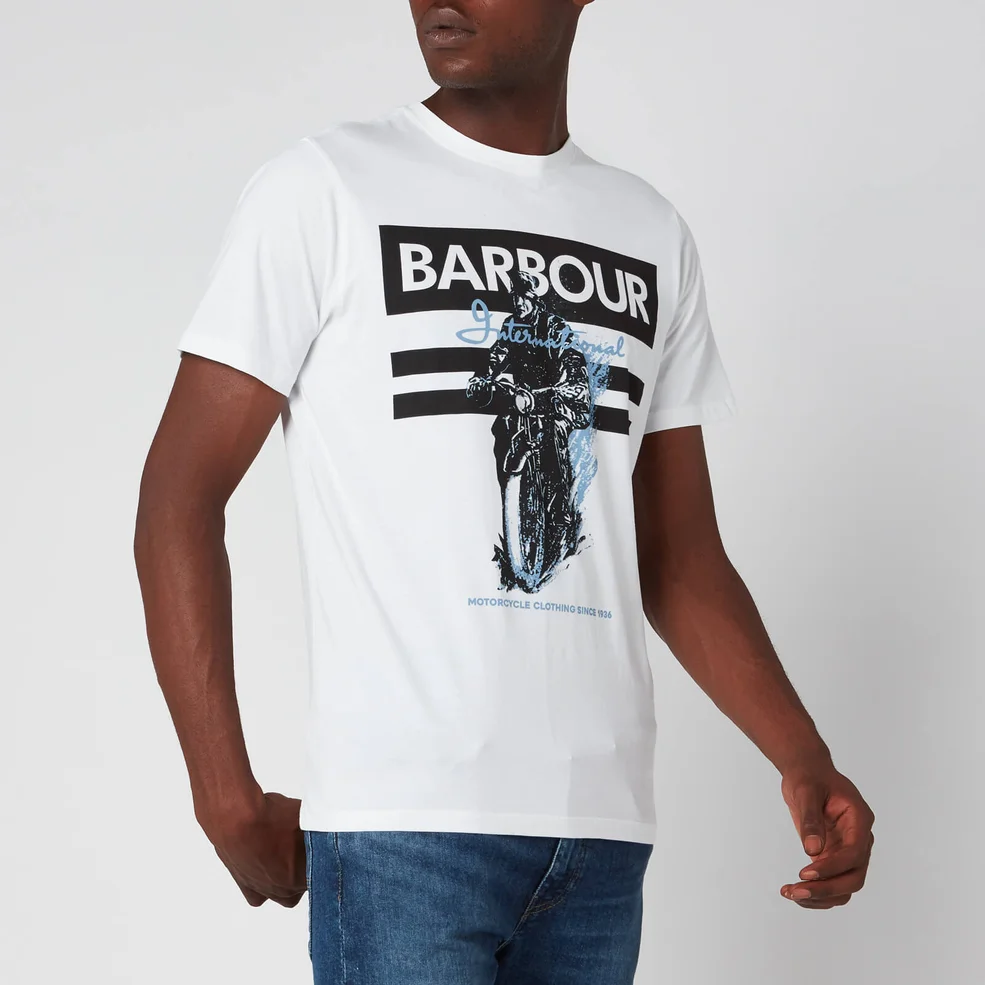 Barbour International Men's Heritage T-Shirt - White Image 1