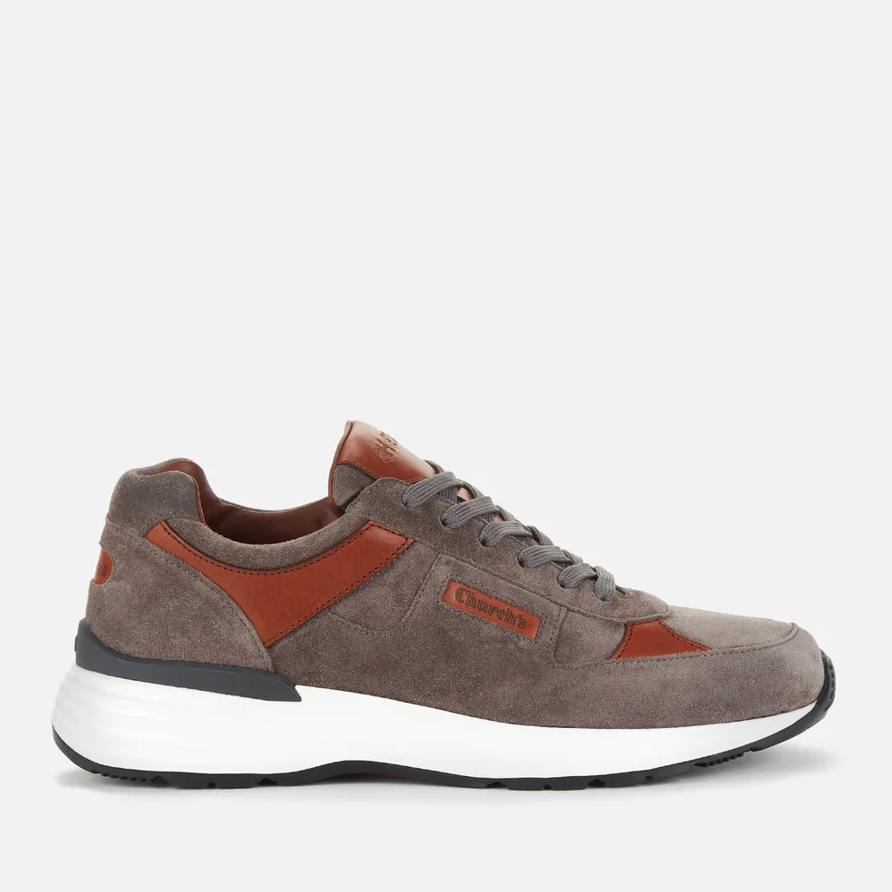 Church's Men's Ch873 Suede Running Style Trainers - Army Grey Image 1