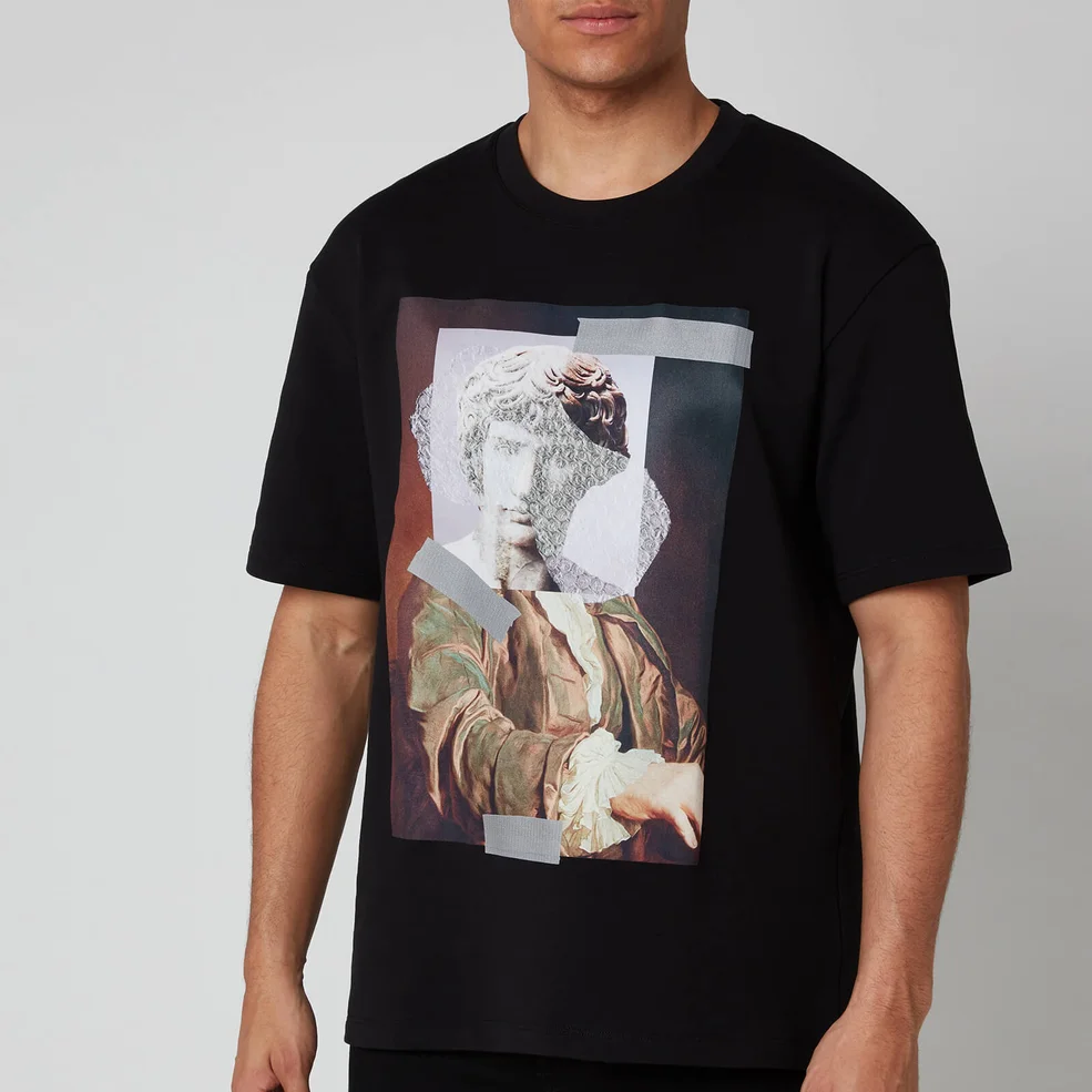 HUGO Men's Danberra Statue T-Shirt - Black Image 1