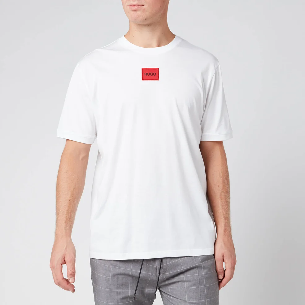 HUGO Men's Diragolino Box Logo T-Shirt - White Image 1