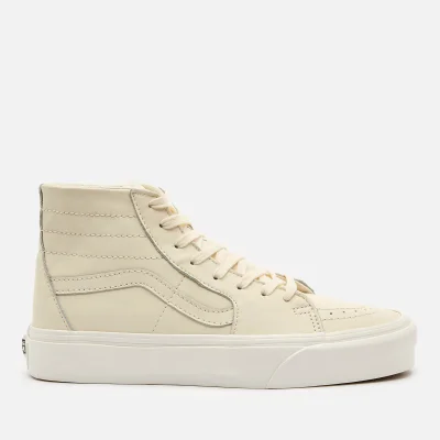 Vans Women's Sk8-Hi Tapered Leather Trainers - Marshmallow/Snow White
