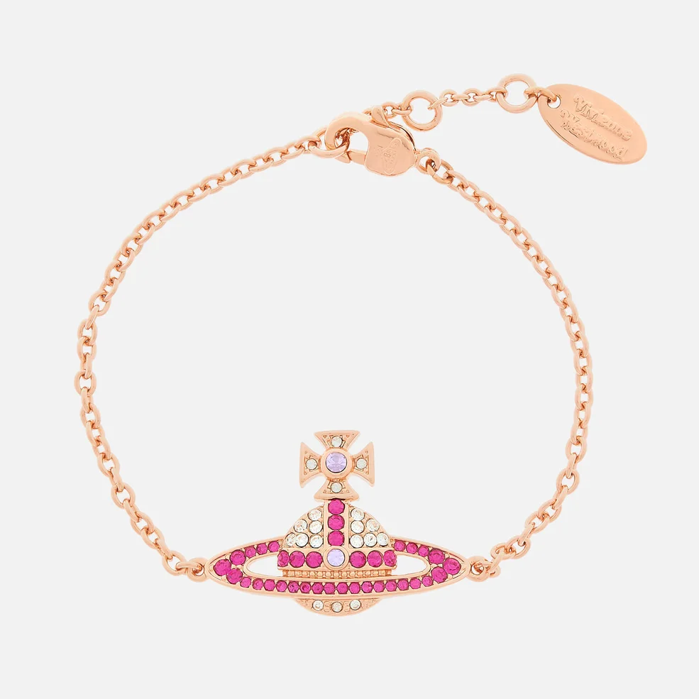 Vivienne Westwood Women's Kika Bracelet - Pink Gold Crystal Fuchsia Violet Image 1