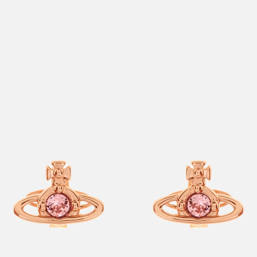 Vivienne Westwood Women's Nano Solitaire Earrings - Pink Gold Light Rose Image 1
