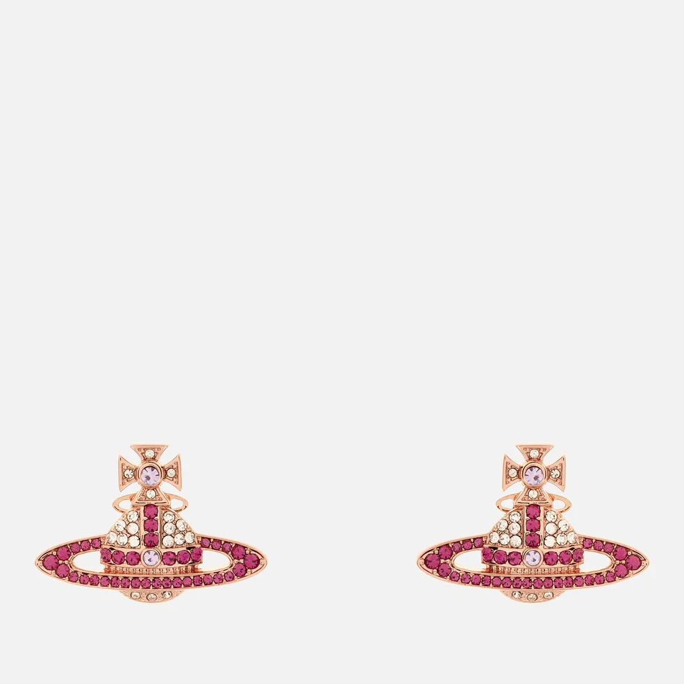 Vivienne Westwood Women's Kika Earrings - Pink Gold Crystal Fuchsia Violet Image 1