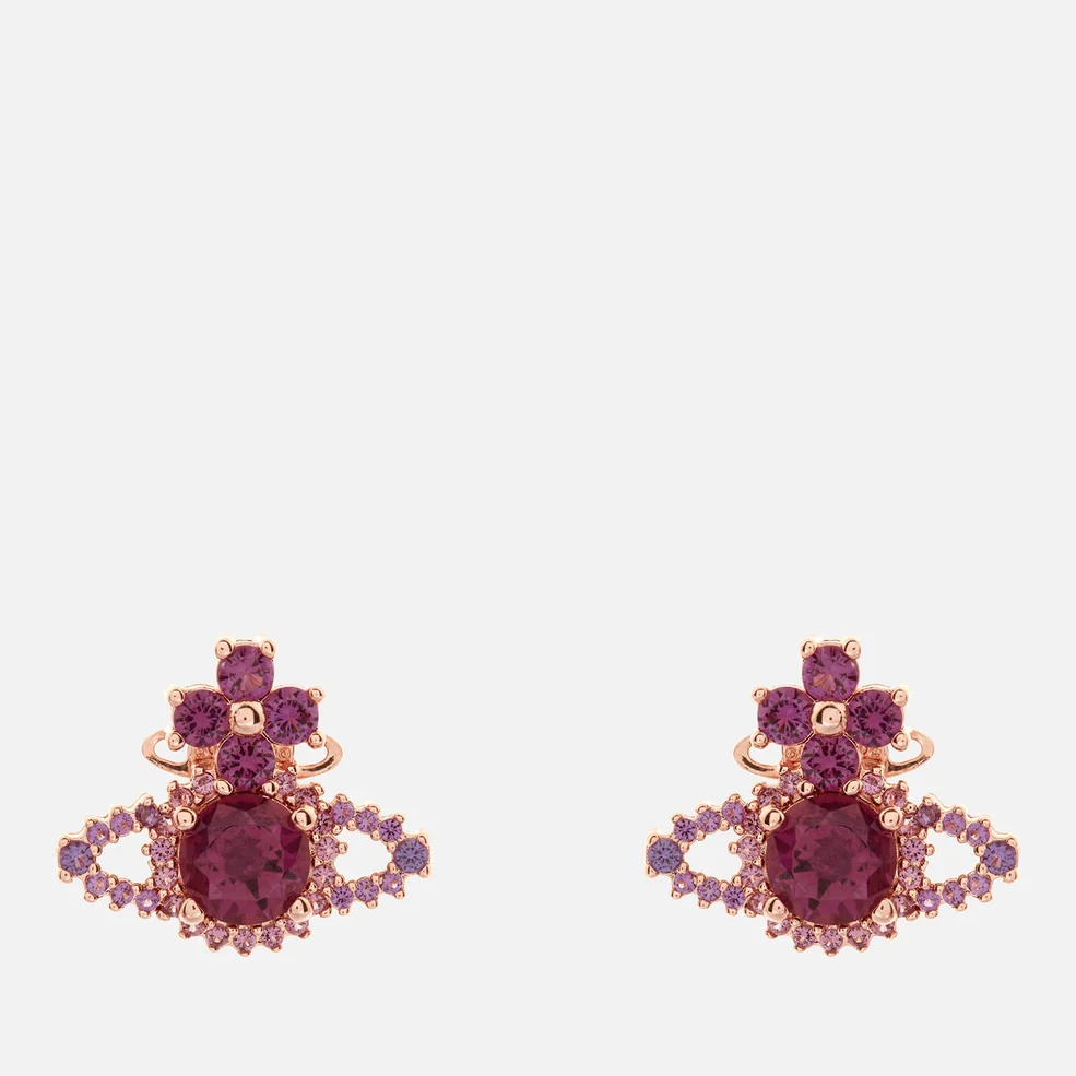 Vivienne Westwood Women's Valentina Orb Earrings - Pink Gold Amethyst Image 1