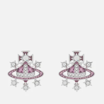 Vivienne Westwood Women's Dalila Bas Relief Earrings - Rhodium Light Amethyst Crystal