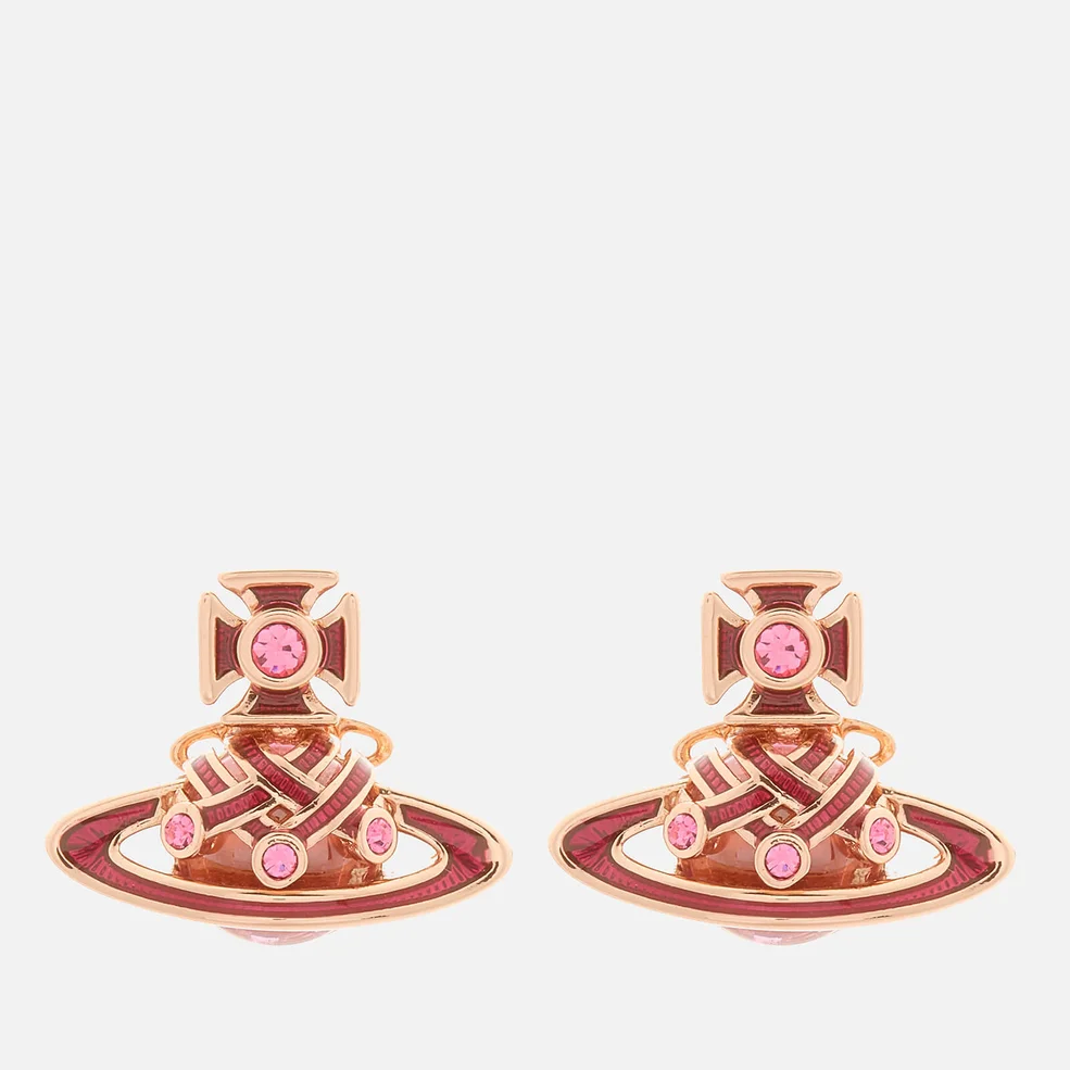 Vivienne Westwood Women's Rodica Bas Relief Earrings - Pink Gold Light Rose Pink Rose Image 1