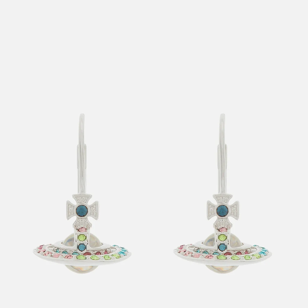 Vivienne Westwood Women's Claretta Orb Earrings - Rhodium Multi Blue Crystal Image 1