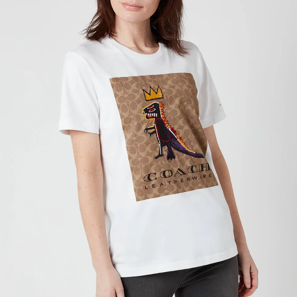 Coach X Jean Michel Basquiat Women's Signature Pez Dispenser T-Shirt - White Image 1