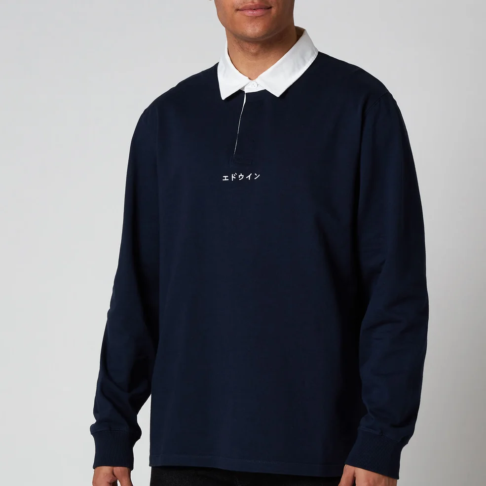 Edwin Men's Front Five Polo Shirt - Navy Blazer Image 1
