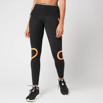 adidas by Stella McCartney Women's Sports Tights - Black/Signal Orange