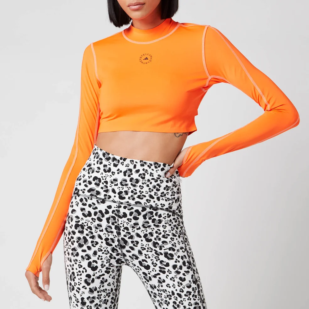 adidas by Stella McCartney Women's Truepure Crop Top - Signal Orange Image 1