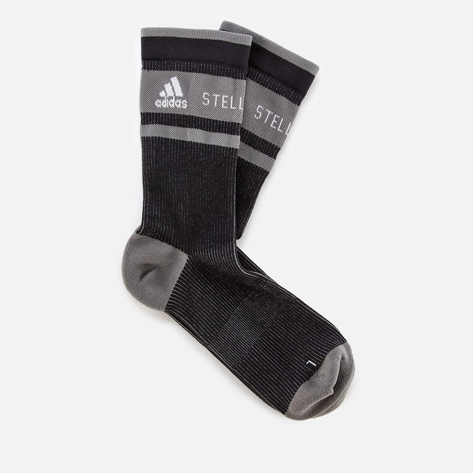 adidas by Stella McCartney Women's Crew Socks - Black/Ash/White Image 1