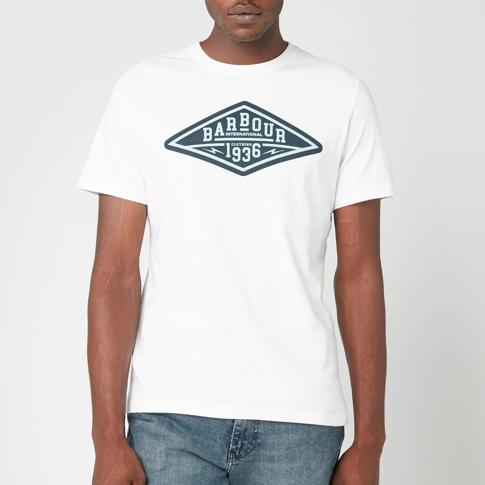 Barbour International Men's Compressor T-Shirt - White Image 1
