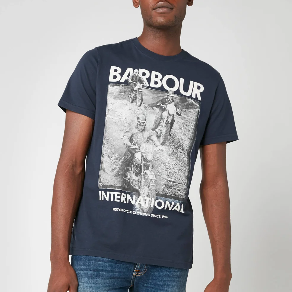 Barbour International Men's Archieve Comp T-Shirt - Navy Image 1