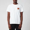 Maison Kitsuné Men's Velvet Fox Head Patch Classic T-Shirt - White - Image 1