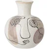 Bloomingville Face Stoneware Vase - White - Image 1