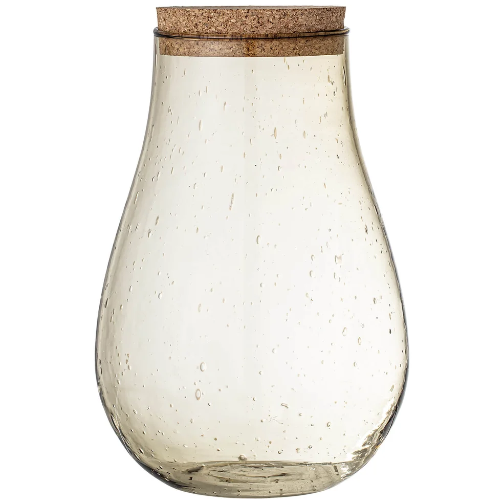 Bloomingville Recycled Glass Casie Jar - Large - Brown Image 1