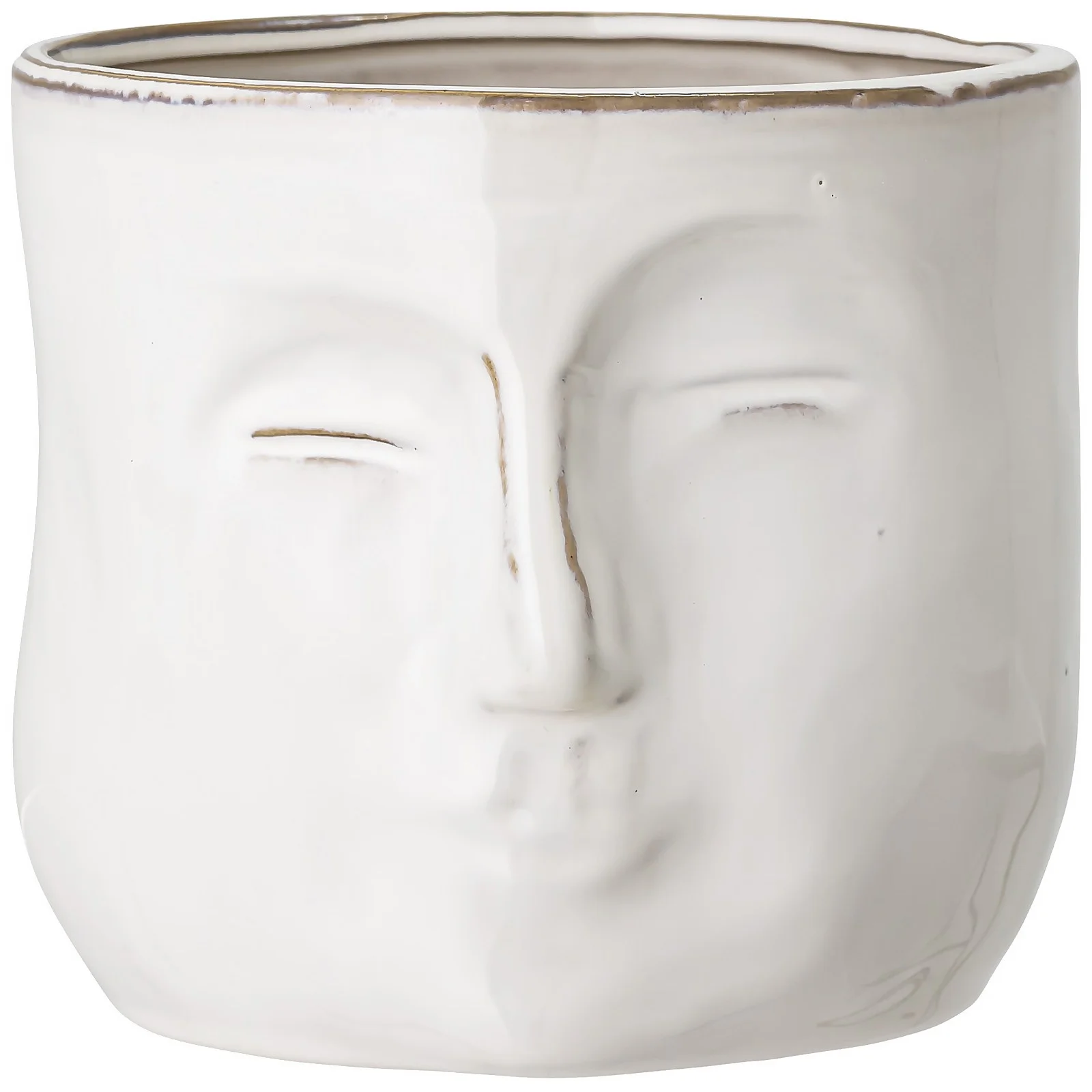 Bloomingville Face Flower Pot - White Image 1