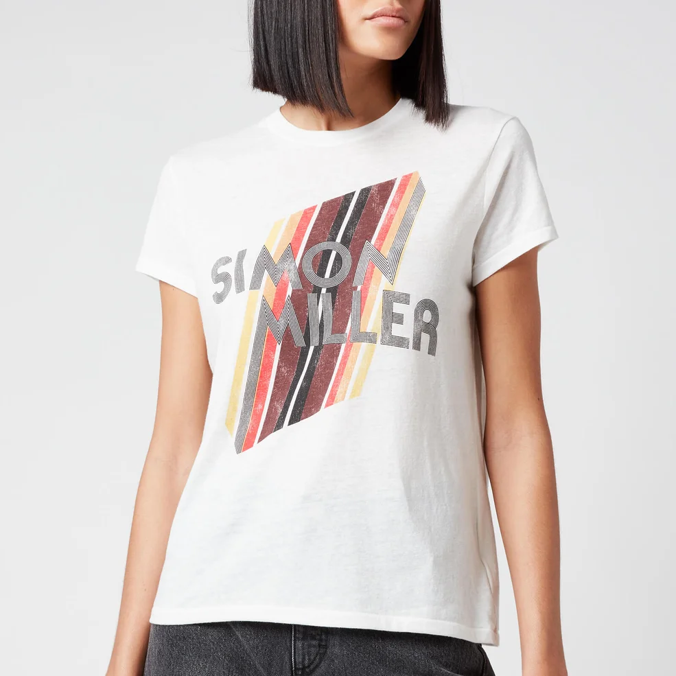 Simon Miller Women's Mesa Graphic Fitted T-Shirt - White Image 1