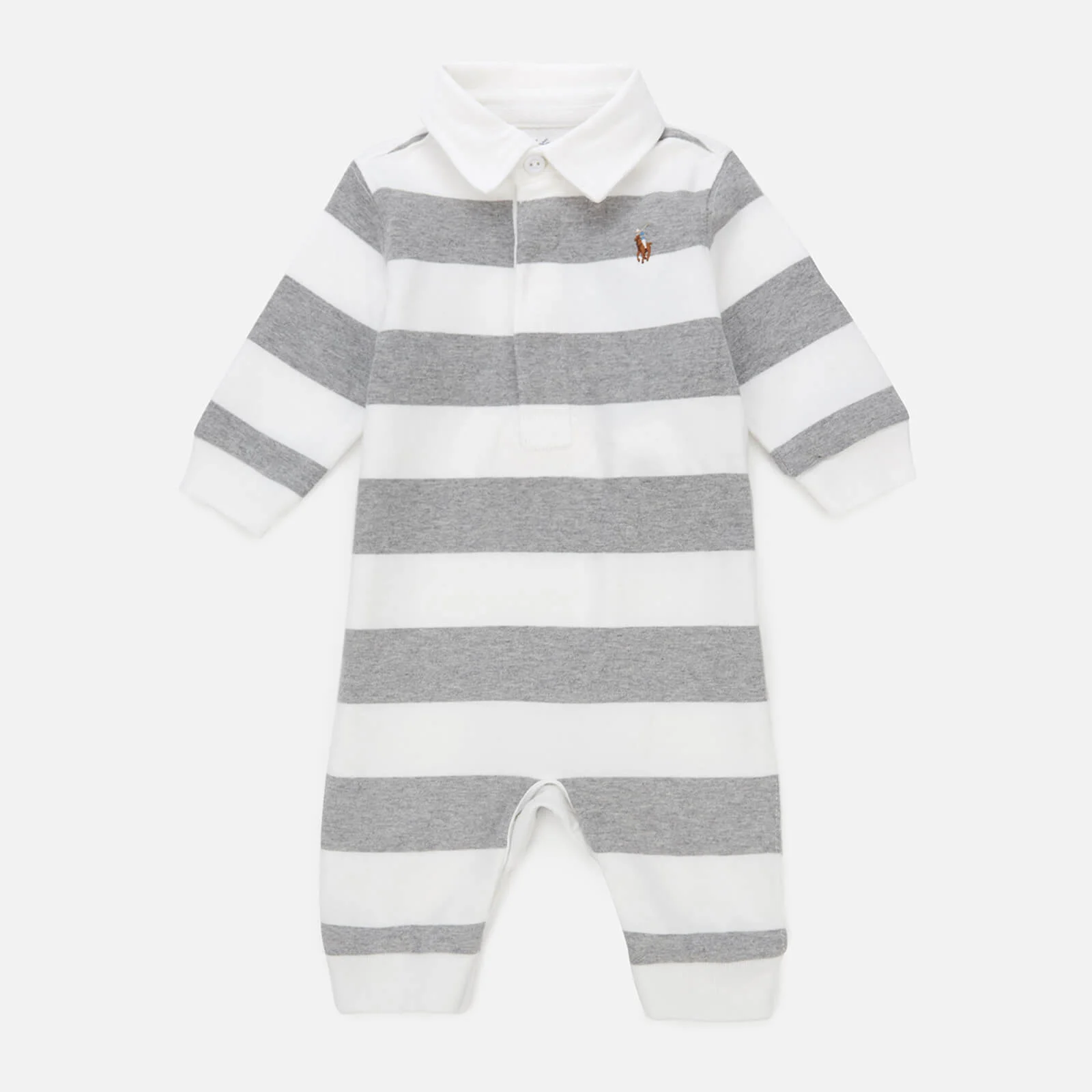 Polo Ralph Lauren Boys' Stripe Sleep Suit - Grey/White Image 1