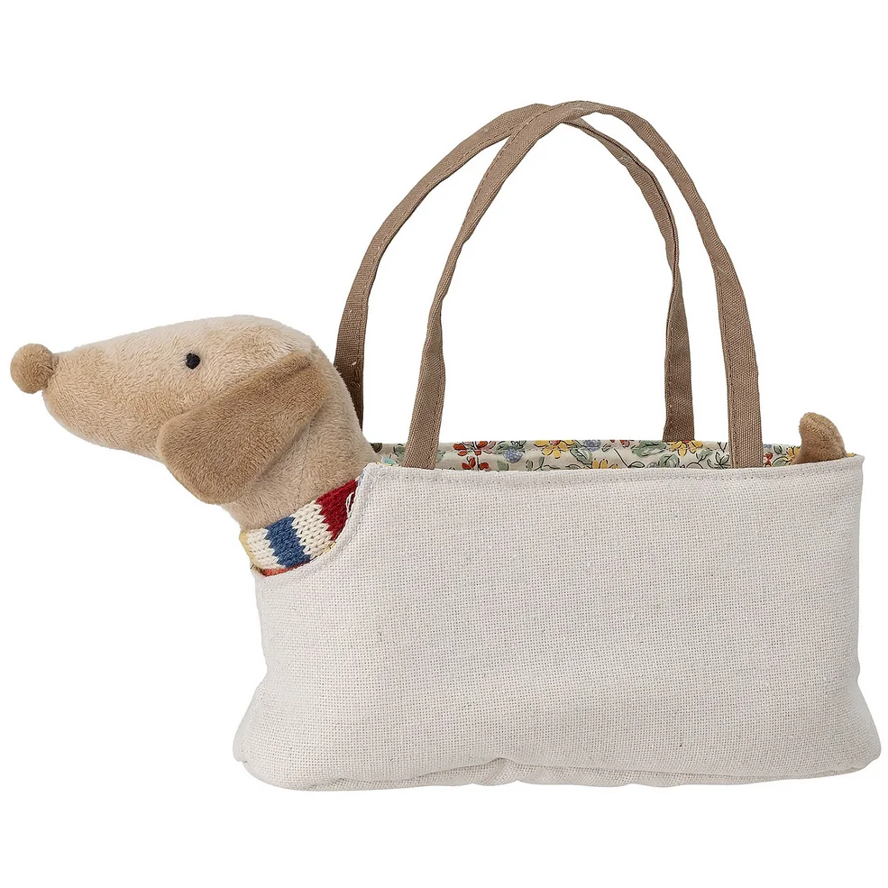 Bloomingville MINI Dog in a Bag Soft Toy Image 1