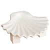 Los Objetos Decorativos Seashell Plate - White - Image 1
