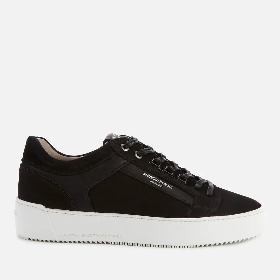 Android Homme Men's Venice Nubuck Low Top Trainers - Black Image 1