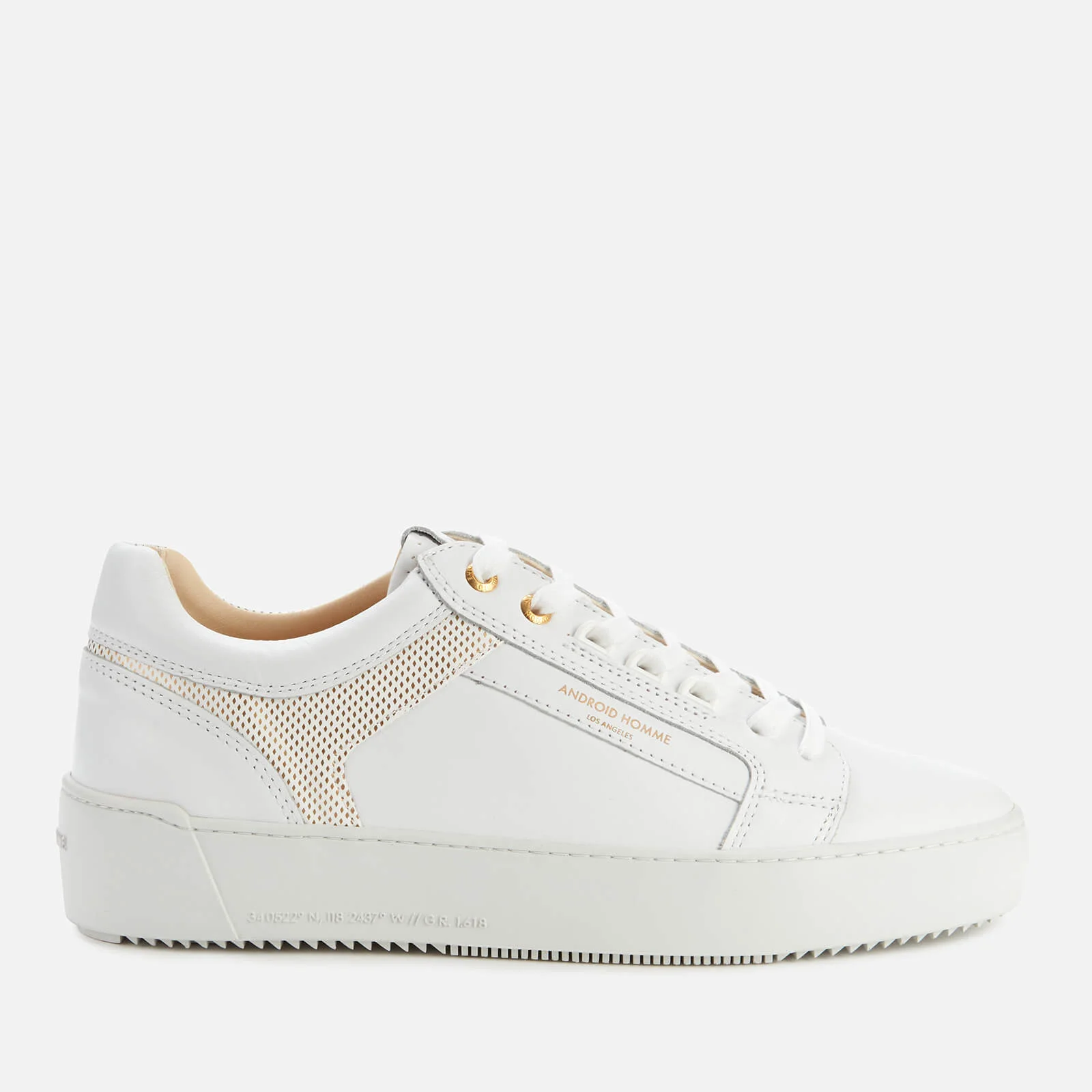 Android Homme Men's Venice Metallic Trainers - White/Gold Image 1