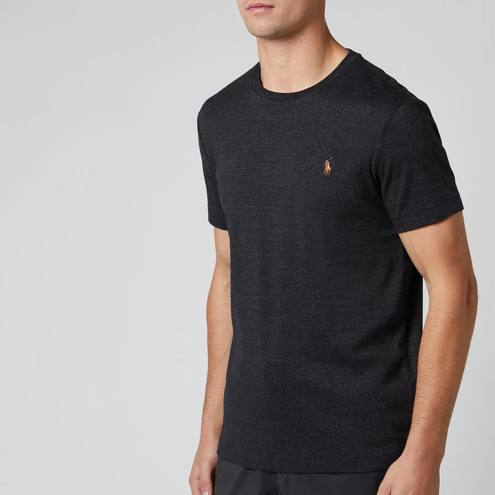 Polo Ralph Lauren Men's Custom Slim Fit T-Shirt - Black Marl Heather Image 1