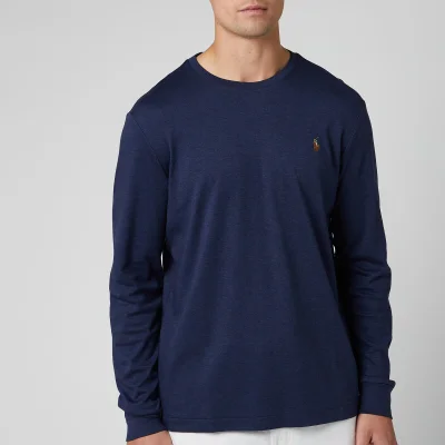 Polo Ralph Lauren Men's Custom Slim Fit Long Sleeve T-Shirt - Spring Navy Heather