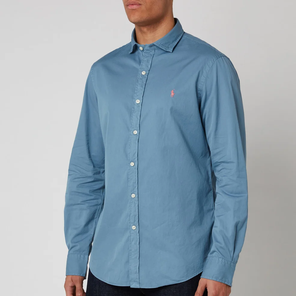 Polo Ralph Lauren Men's Long Sleeve Sport Shirt - Camp Blue Image 1