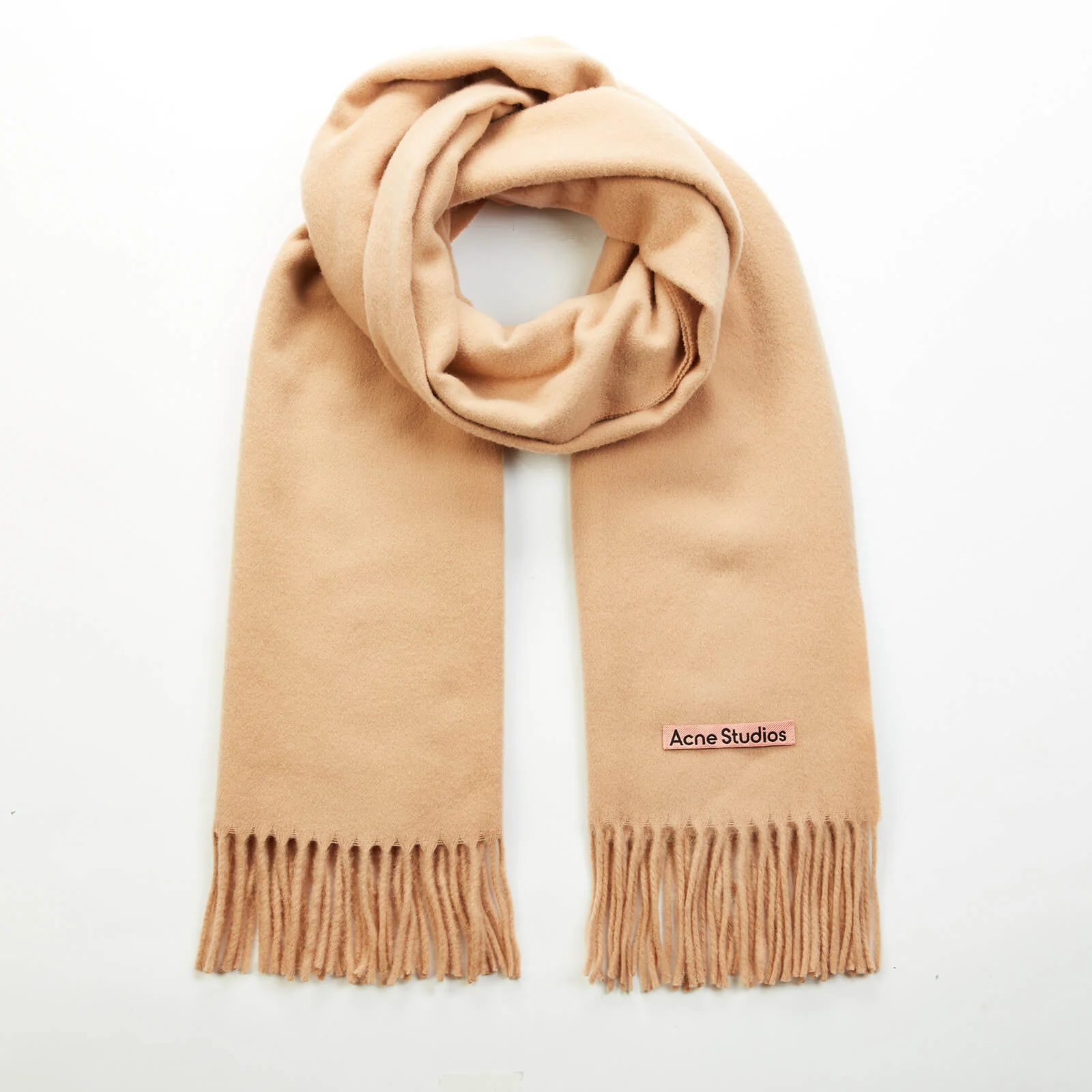 Acne Studios Canada New Oversized Wool Scarf - Camel Brown Image 1