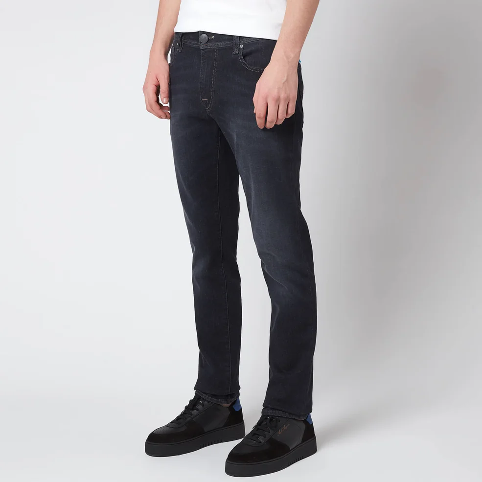 Tramarossa Men's Leonardo Slim 5 Pocket Jeans - Denim Black Stretch Image 1