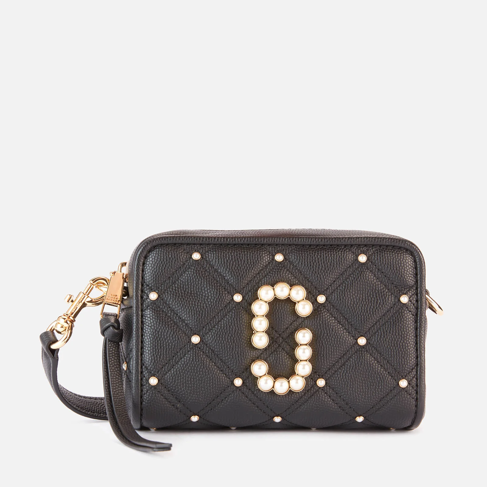 Marc Jacobs Women's The Softshot 17 Quilted Pearl Bag - Black Image 1