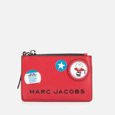 Marc Jacobs Women's The Box Peanuts Americana Top Zip Wallet - Red Multi