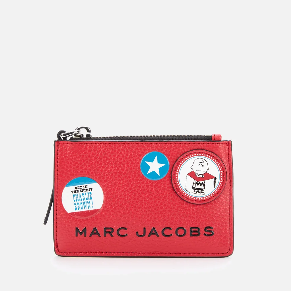 Marc Jacobs Women's The Box Peanuts Americana Top Zip Wallet - Red Multi Image 1