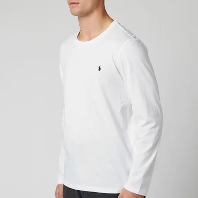 Polo Ralph Lauren Men's Cotton Jersey Crewneck Long Sleeve Top - White
