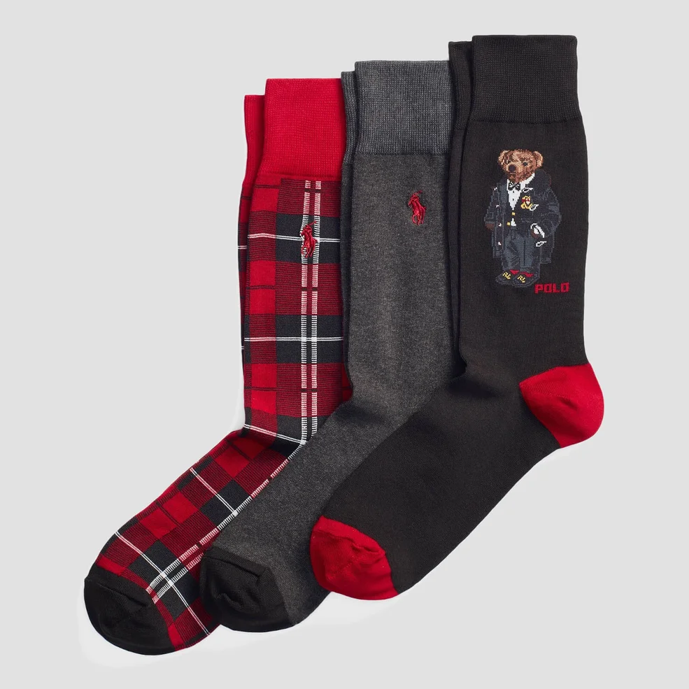 Polo Ralph Lauren Men's Gift Boxed Holiday Cotton Socks - Multi Image 1