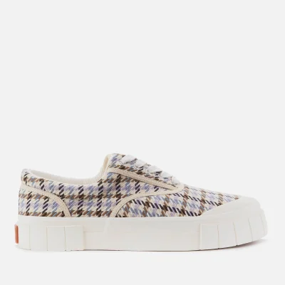 Good News Men's Opal Check Sustainable Trainers - Beige/Blue