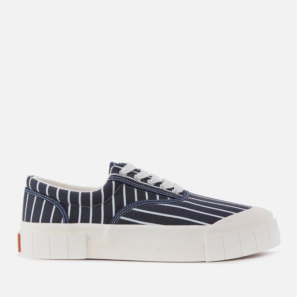 Good News Men's Opal Stripe Sustainable Trainers - Navy Stripe Image 1