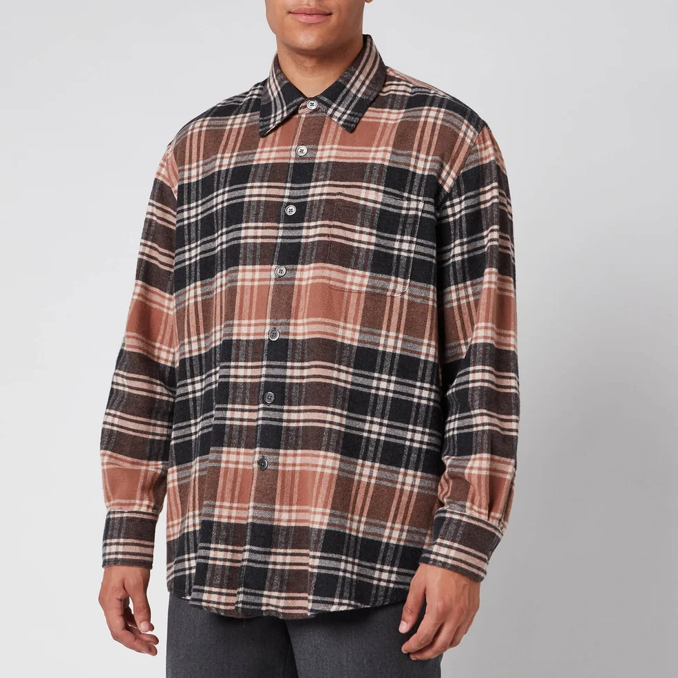 Our Legacy Men's Above Plaid Shirt - Brown Image 1