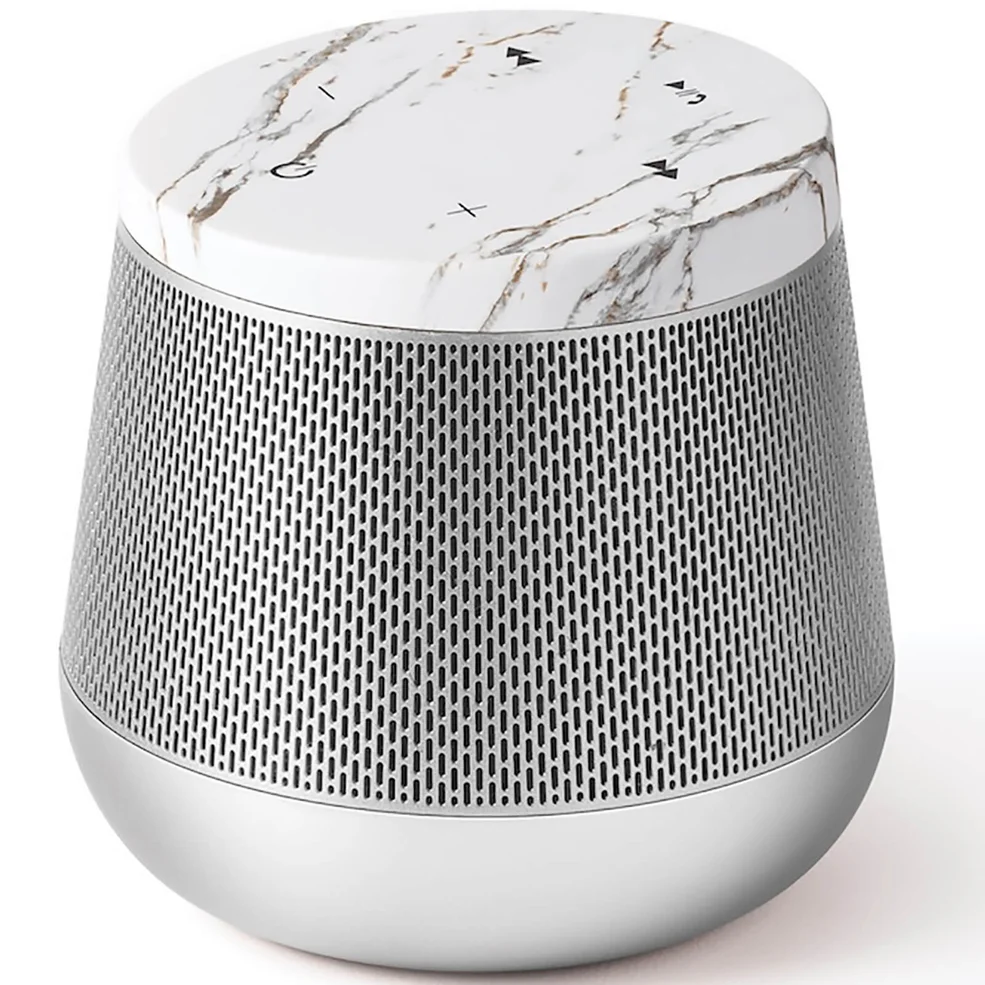 Lexon Miami Sound Bluetooth Speaker - White Marble Image 1
