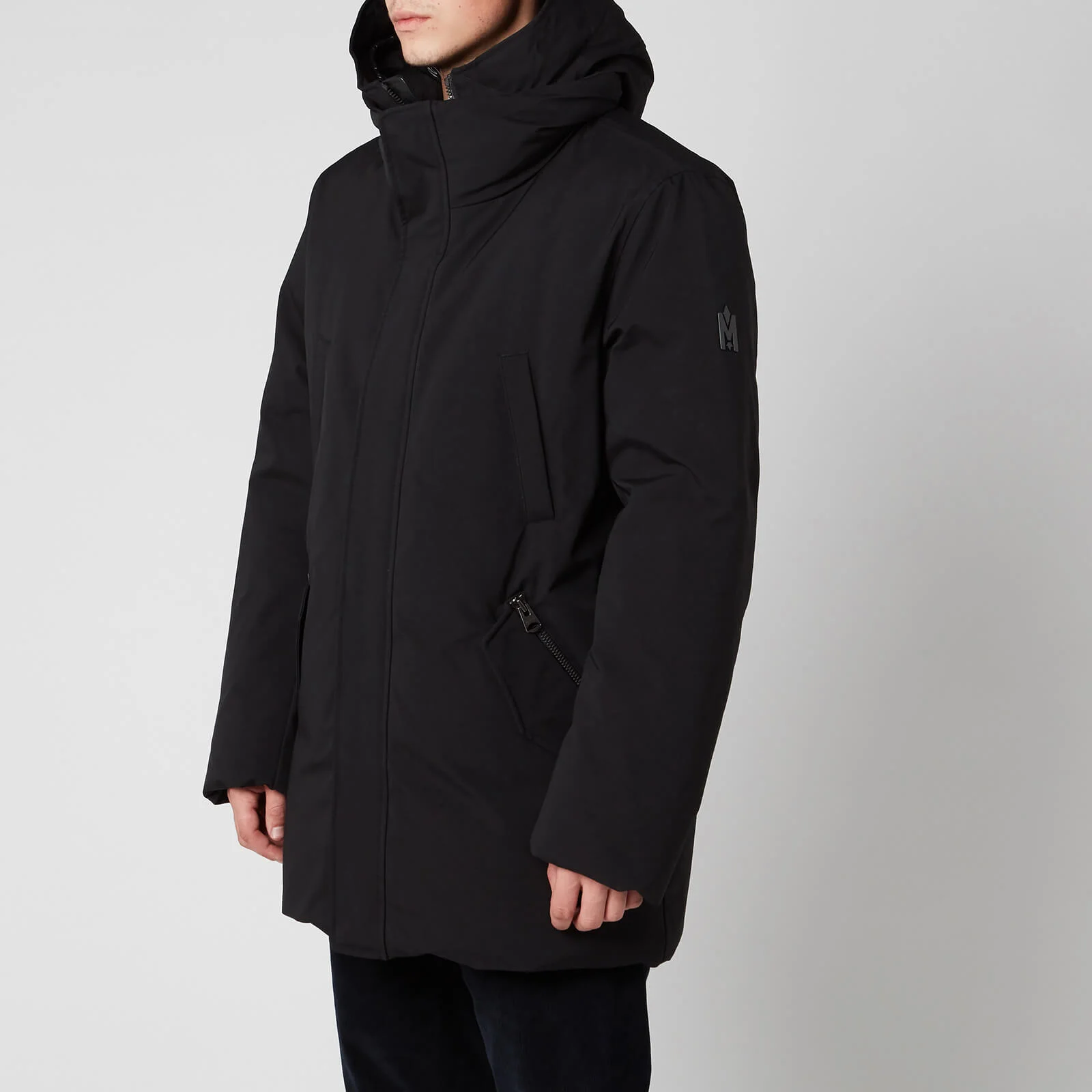 Mackage Men's Edward Down Coat With Removable Hooded Bib - Black Image 1