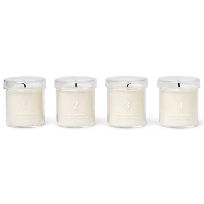Ferm Living Scented Advent Candles - Set of 4 - White