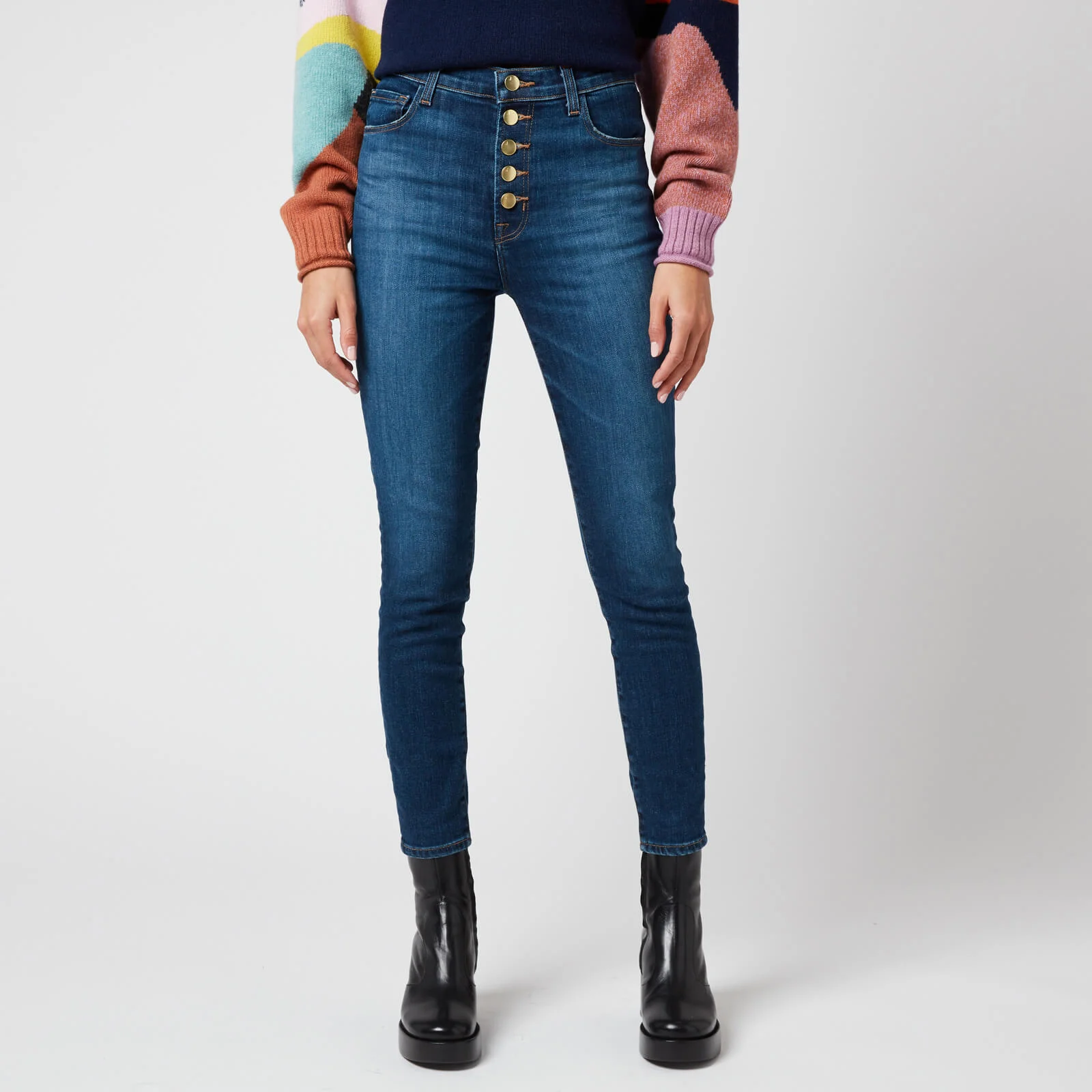 J Brand Women's Lillie High Rise Crop Skinny Jeans - Arcade Image 1