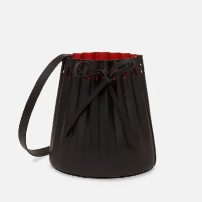 Mansur Gavriel Women's Mini Pleated Bucket Bag - Black/Flamma